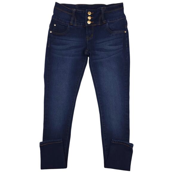 BELLA Jeans Womens 3 Blue Skinny Ankle Jeggings Low Rise Medium Wash Denim - Picture 2 of 12